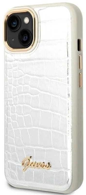 Dėklas GUESS GUHCP14MHGCRHS IPHONE 14 PLUS / 15 PLUS 6.7 "Sidabrinis / Sidabrinis HARDCASE CROCO COLLECTION
