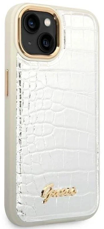 Dėklas GUESS GUHCP14MHGCRHS IPHONE 14 PLUS / 15 PLUS 6.7 "Sidabrinis / Sidabrinis HARDCASE CROCO COLLECTION