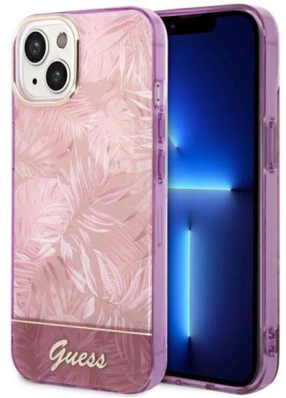 Dėklas GUESS GUHCP14MHGJGHP IPHONE 14 PLUS / 15 PLUS 6.7 "Rožinis / Rožinis HARDCASE JUNGLE COLLECTION