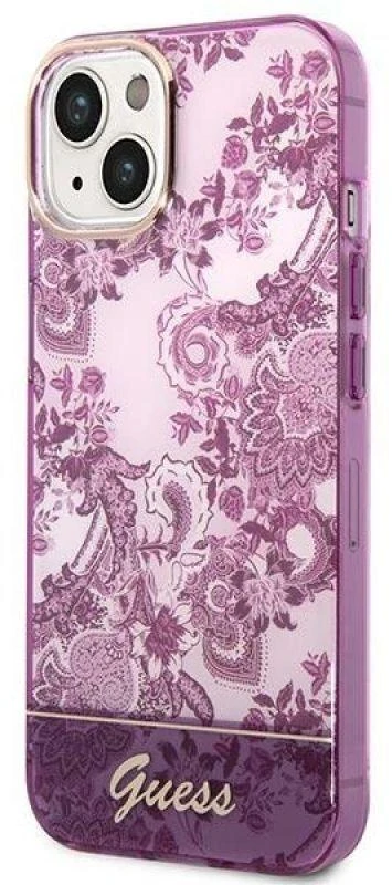 Dėklas GUESS GUHCP14MHGPLHF IPHONE 14 PLUS / 15 PLUS 6.7 "FUKSJA / FUSCHIA HARDCASE PORCELAIN COLLECTION