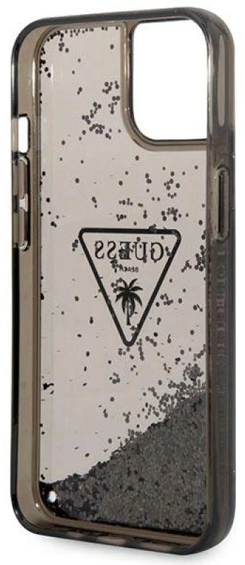 Dėklas GUESS GUHCP14MLFCTPK IPHONE 14 PLUS / 15 PLUS 6.7 "Juodas / Juodas HARDCASE LIQUID GLITTER PALM COLLECTION