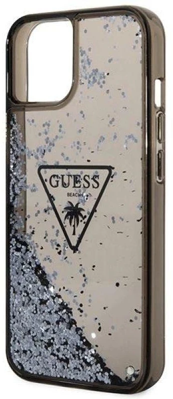 Dėklas GUESS GUHCP14MLFCTPK IPHONE 14 PLUS / 15 PLUS 6.7 "Juodas / Juodas HARDCASE LIQUID GLITTER PALM COLLECTION