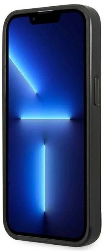 Guess GUHCP14MPSATLG Apple iPhone 14 Plus/ 15 Plus 6.7″ sidabrinis kietas dėklas SaffianoTriangle Logo