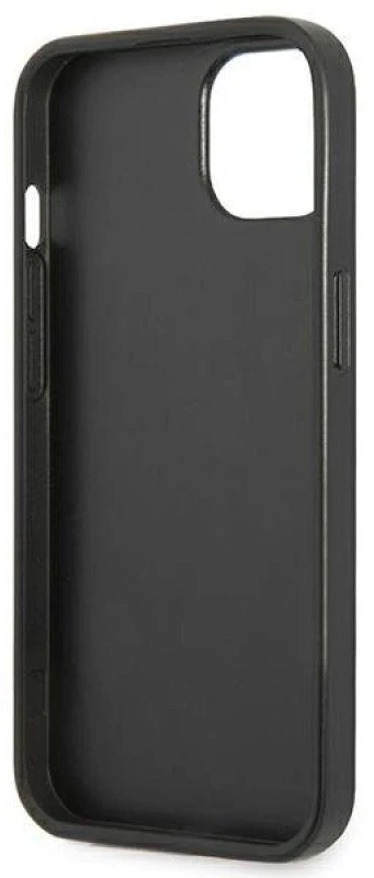 Dėklas GUESS GUHCP14MPSATLK IPHONE 14 PLUS / 15 PLUS 6.7 "Juodas / Juodas HARDCASE SAFFIANOTRIANGLE LOGO