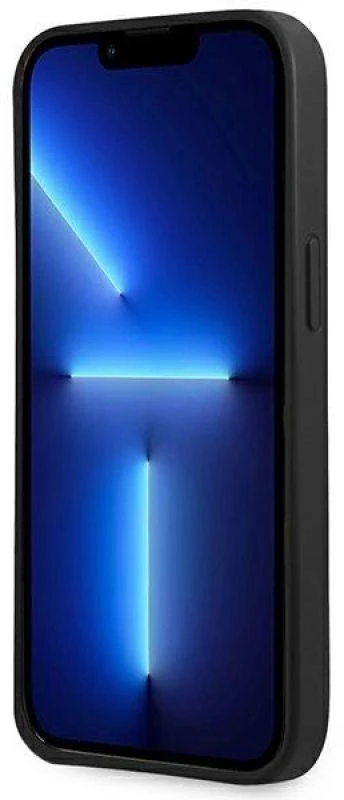 Dėklas GUESS GUHCP14MPSATLK IPHONE 14 PLUS / 15 PLUS 6.7 "Juodas / Juodas HARDCASE SAFFIANOTRIANGLE LOGO