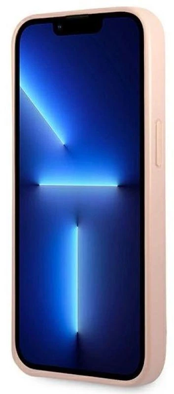 Dėklas GUESS GUHCP14MPSATLP IPHONE 14 PLUS / 15 PLUS 6.7 "Rožinis / Rožinis HARDCASE SAFFIANOTRIANGLE LOGO