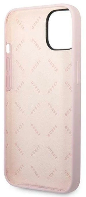 Guess GUHCP14MSLTGU Apple iPhone 14 Plus / 15 Plus 6.7″ violetinės spalvos kietas dėklas Silicone Triangle