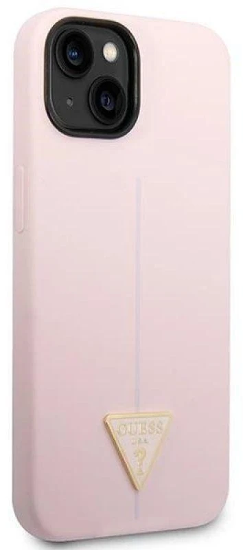 Guess GUHCP14MSLTGU Apple iPhone 14 Plus / 15 Plus 6.7″ violetinės spalvos kietas dėklas Silicone Triangle