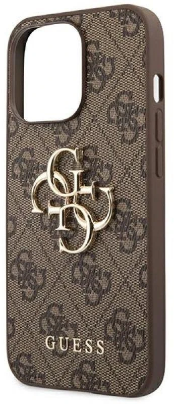 Dėklas GUESS GUHCP14X4X4GBBB IPHONE 14 PRO MAX 6.7 "BRONZE/BROWN HARDCASE 4G BIG METAL LOGO