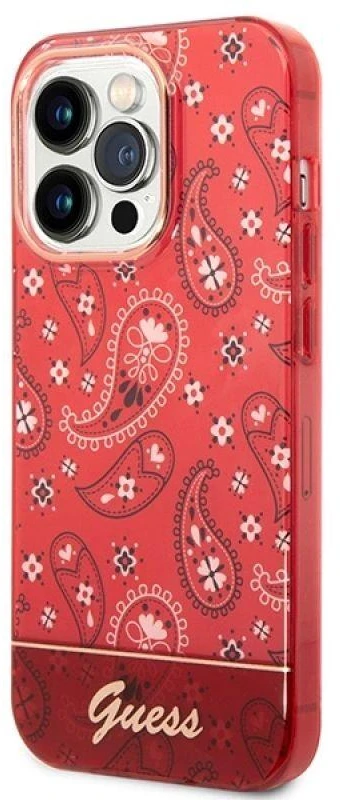 Dėklas GUESS GUHCP14XHGBNHR IPHONE 14 PRO MAX 6.7 "Raudonas/Raudonas HARDCASE BANDANA PAISLEY