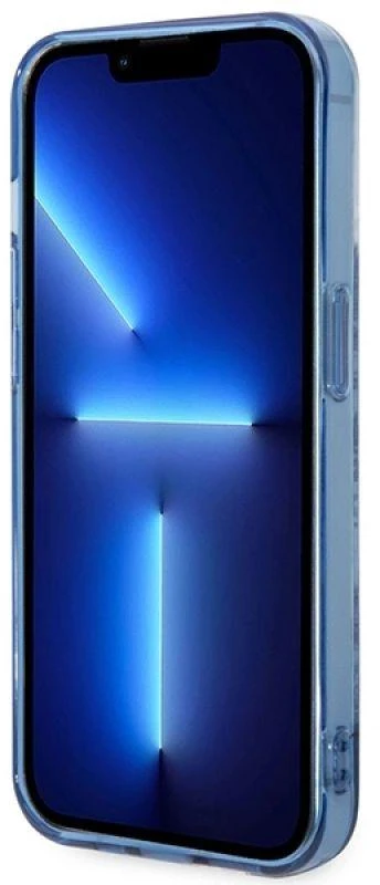 Guess GUHCP14XHGPLHB Apple iPhone 14 Pro Max 6,7″ mėlynas kietas dėklas Porcelain Collection