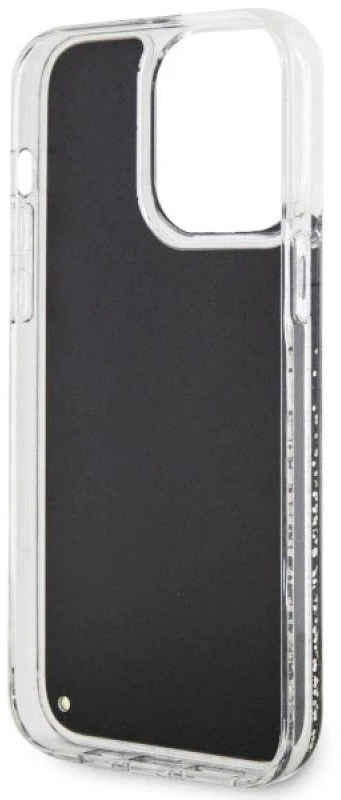 Guess GUHCP14XLCSGSGK Apple iPhone 14 Pro Max 6.7″ juodos spalvos kietas dėklas Liquid Glitter Marble