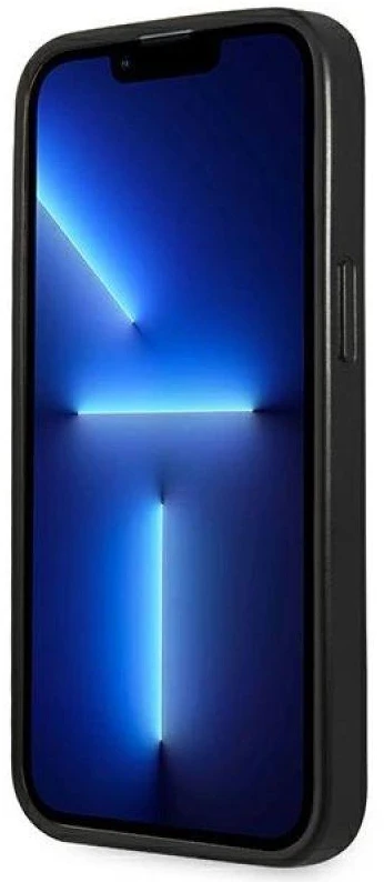 Guess GUHCP14XPSATLG Apple iPhone 14 Pro Max 6,7″ sidabrinis kietas dėklas SaffianoTriangle Logo