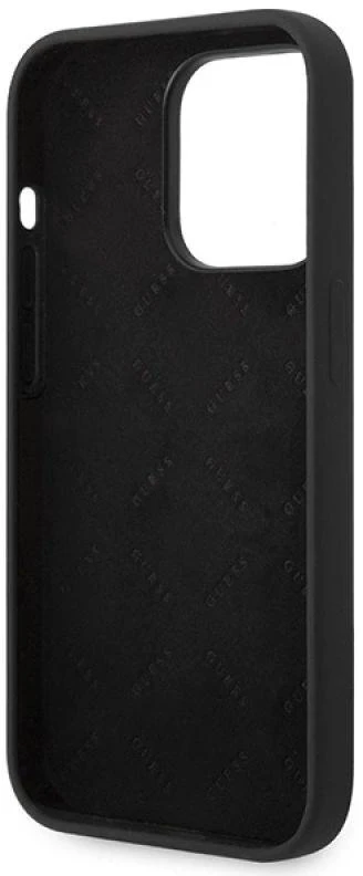 Dėklas Guess GUHCP14XSLTGK iPhone 14 Pro Max 6,7" juoda/juodas hardcase Silicone Triangle