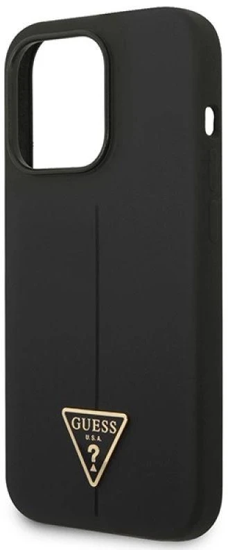 Dėklas Guess GUHCP14XSLTGK iPhone 14 Pro Max 6,7" juoda/juodas hardcase Silicone Triangle