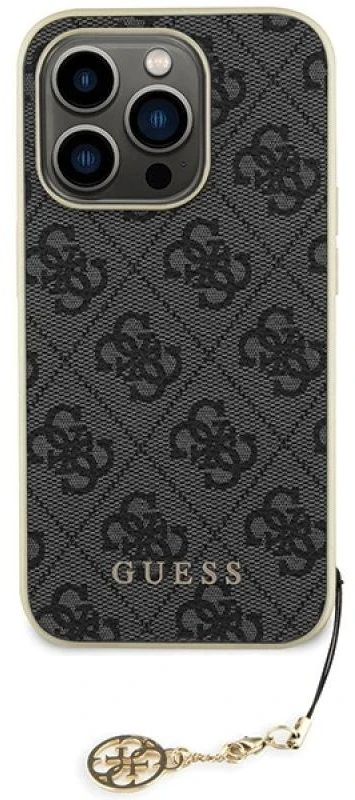 Dėklas Guess GUHCP15LGF4GGR iPhone 15 Pro 6.1" pilka/pilkas hardcase 4G Charms Collection