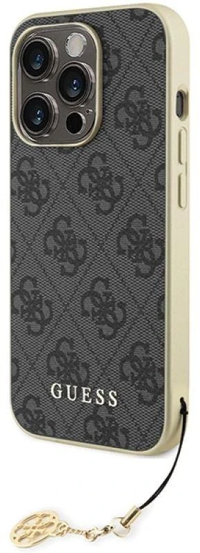 Dėklas Guess GUHCP15LGF4GGR iPhone 15 Pro 6.1" pilka/pilkas hardcase 4G Charms Collection