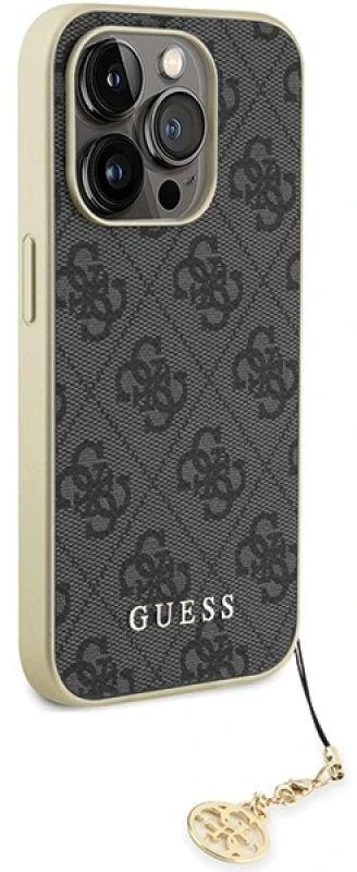 Dėklas Guess GUHCP15LGF4GGR iPhone 15 Pro 6.1" pilka/pilkas hardcase 4G Charms Collection