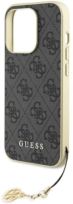 Dėklas Guess GUHCP15LGF4GGR iPhone 15 Pro 6.1" pilka/pilkas hardcase 4G Charms Collection