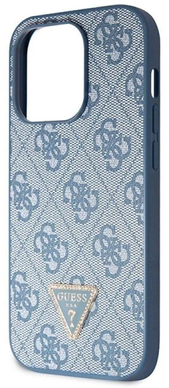 Guess GUHCP15LP4TDSCPB Apple iPhone 15 Pro 6.1″ mėlynas kietas dėklas Crossbody 4G Metal Logo