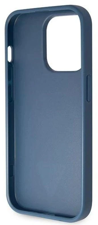 Guess GUHCP15LP4TDSCPB Apple iPhone 15 Pro 6.1″ mėlynas kietas dėklas Crossbody 4G Metal Logo