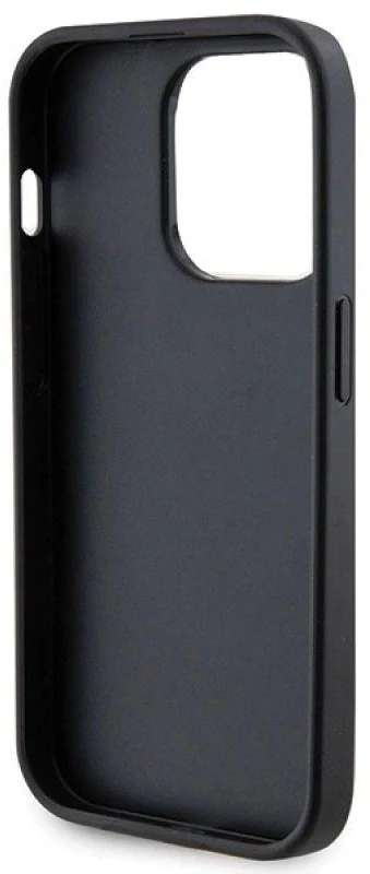 Dėklas GUESS GUHCP15LPS4DGPK IPHONE 15 PRO 6.1 "Juodas/Juodas HARDCASE STRASS METAL LOGO
