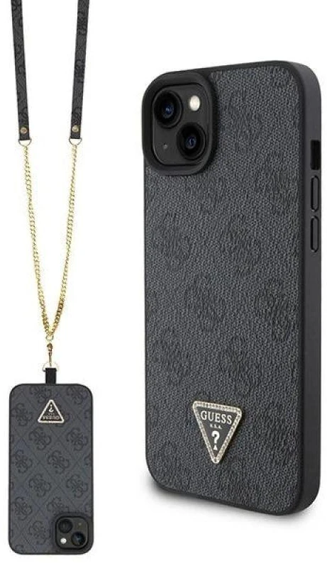 Dėklas GUESS GUHCP15MMP4TDSCPK IPHONE 15 PLUS / 14 PLUS 6.7 "Juodas / Juodas HARDCASE CROSSBODY 4G METAL LOGO