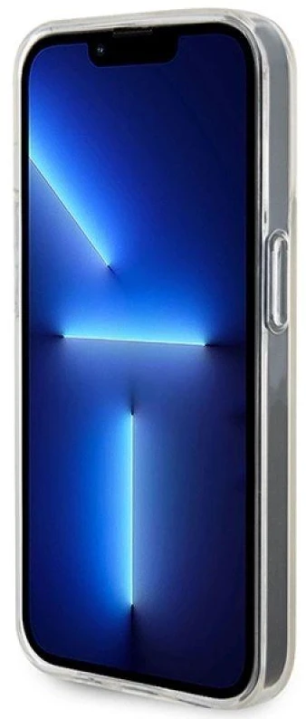 Guess GUHCP15XHDECMP Apple iPhone 15 Pro Max 6.7″rožinės spalvos kietas dėklas IML Faceted Mirror Disco Iridescent