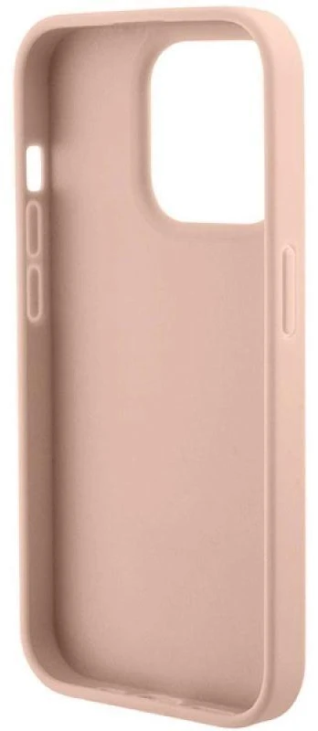 Dėklas GUESS GUHCP15XPCRTHCP IPHONE 15 PRO MAX Rožinis/Rožinis HARDCASE CROCO TRIANGLE METAL LOGO