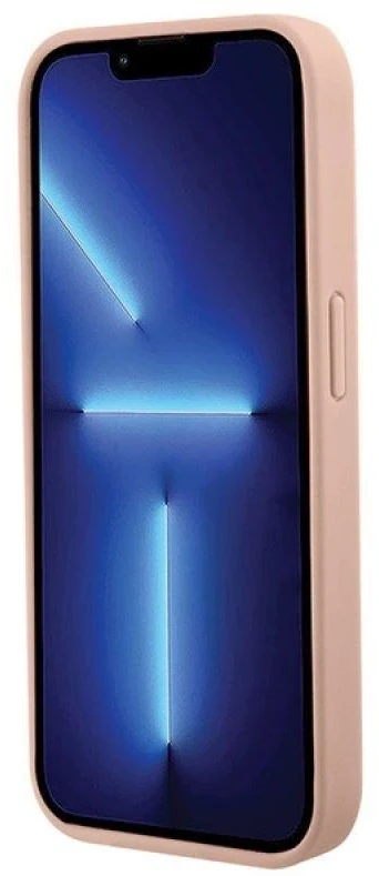 Dėklas GUESS GUHCP15XPCRTHCP IPHONE 15 PRO MAX Rožinis/Rožinis HARDCASE CROCO TRIANGLE METAL LOGO