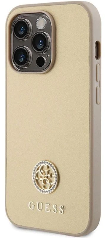 Dėklas GUESS GUHCP15XPS4DGPD IPHONE 15 PRO MAX 6.7 "ZLOTY/GOLD HARDCASE STRASS METAL LOGO