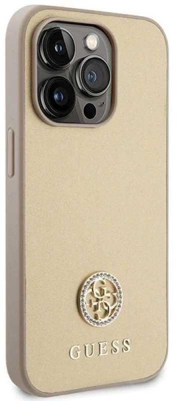 Dėklas GUESS GUHCP15XPS4DGPD IPHONE 15 PRO MAX 6.7 "ZLOTY/GOLD HARDCASE STRASS METAL LOGO