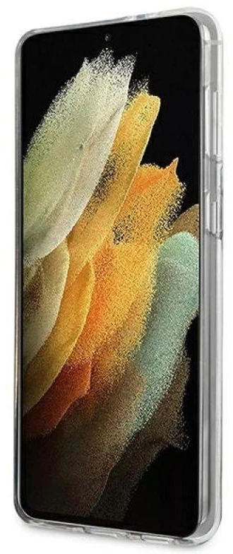 Dėklas GUESS HARD CASE GLITTER GRADIENT SCRIPT SAMSUNG GALAXY S21 PLUS Mėlynas