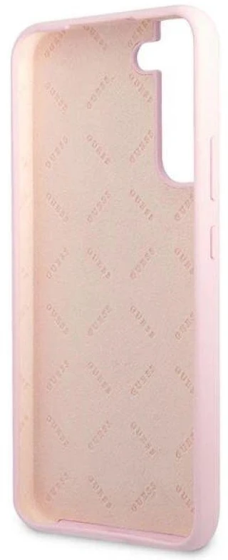 Guess GUHCS22MLSLMGLA S22+ S906 lavender kietas dėklas Silicone Script Metal Logo