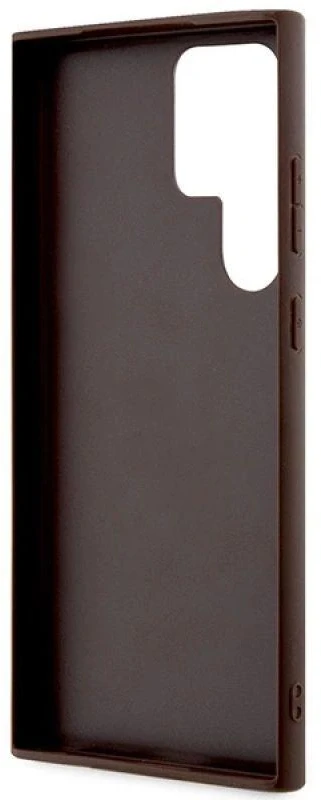 Guess GUHCS23LG4GFBR S23 Ultra S918 rudos spalvos kietas dėklas 4G Metal Gold Logo