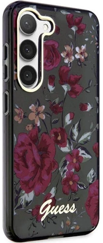 Guess dėklas, skirtas Samsung Galaxy S23 Plus GUHCS23MHCFWSA chaki spalvos HC IML Flower