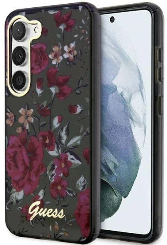 Guess dėklas, skirtas Samsung Galaxy S23 Plus GUHCS23MHCFWSA chaki spalvos HC IML Flower