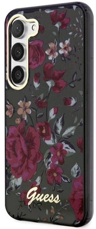 Guess dėklas, skirtas Samsung Galaxy S23 Plus GUHCS23MHCFWSA chaki spalvos HC IML Flower