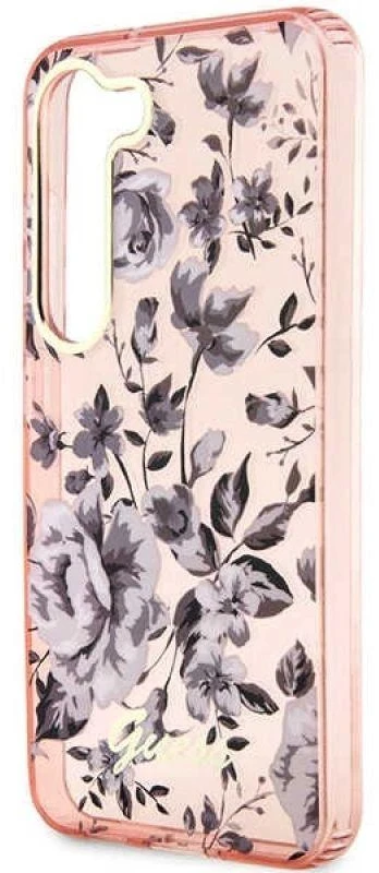 Guess dėklas, skirtas Samsung Galaxy S23 Plus GUHCS23MHCFWSP rožinės spalvos HC IML Flower