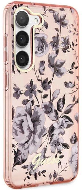 Guess dėklas, skirtas Samsung Galaxy S23 Plus GUHCS23MHCFWSP rožinės spalvos HC IML Flower