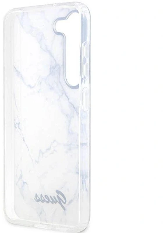 Guess telefono dėklas, skirtas Samsung Galaxy S23 Plus GUHCS23MPCUMAH baltos spalvos HC PU/TPU Marble
