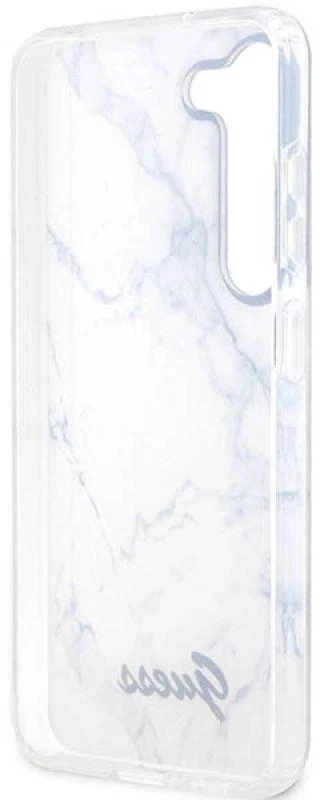 Guess telefono dėklas, skirtas Samsung Galaxy S23 Plus GUHCS23MPCUMAH baltos spalvos HC PU/TPU Marble