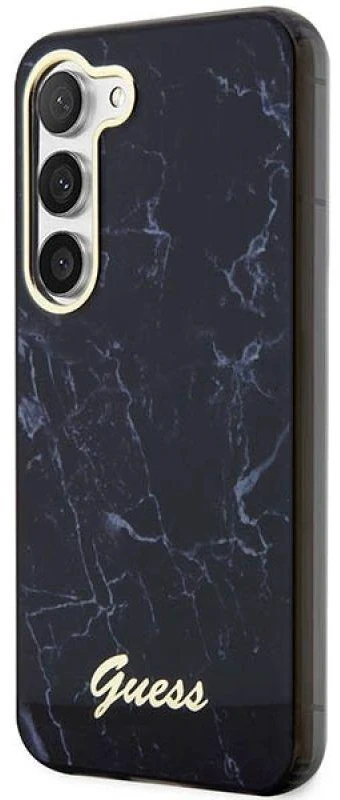 Guess GUHCS23MPCUMAK S23+ S916 juodos spalvos kietas dėklas Marble