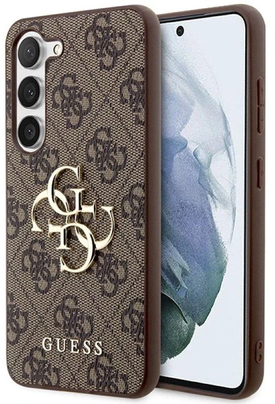 Dėklas GUESS GUHCS23S4GBBR S23 S911 BRONZE/BROWN HARDCASE 4G BIG METAL LOGO