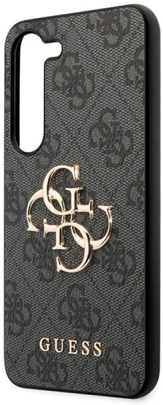 Samsung Galaxy S23 Guess dėklas 4G Big Metal Logo (GUHCS23S4GMGGR) pilkos spalvos