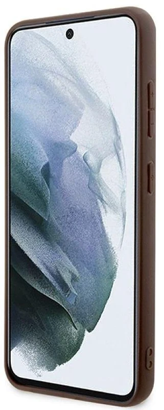 Guess GUHCS23SG4GFBR S23 S911 rudos spalvos kietas dėklas 4G Metal Gold Logo