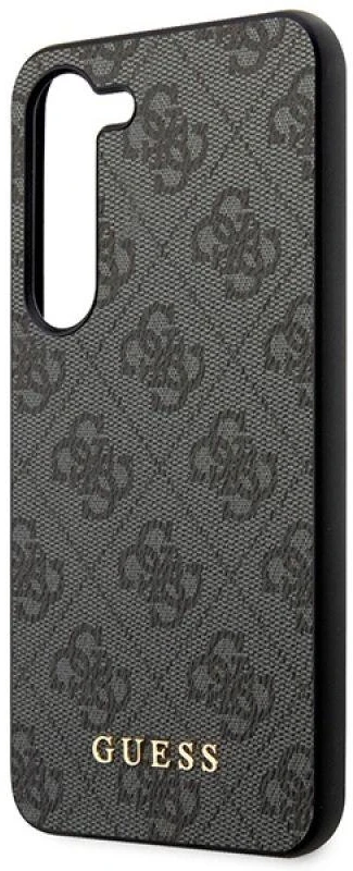 Samsung Galaxy S23 Guess dėklas 4G Metal Gold Logo (GUHCS23SG4GFGR) pilkos spalvos
