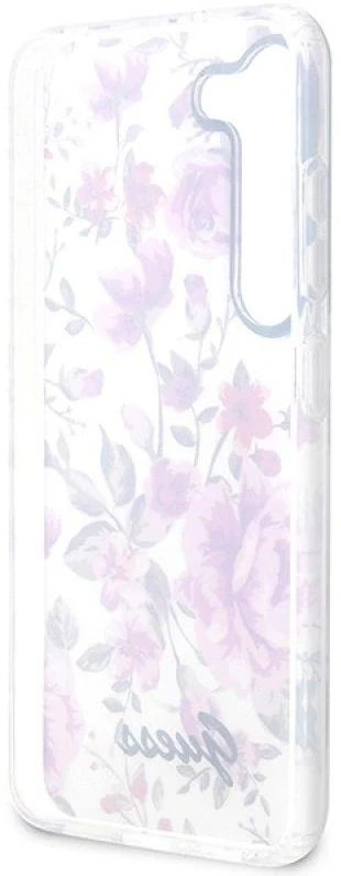 Guess GUHCS23SHCFWST S23 S911 baltos spalvos kietas dėklas Flower Collection