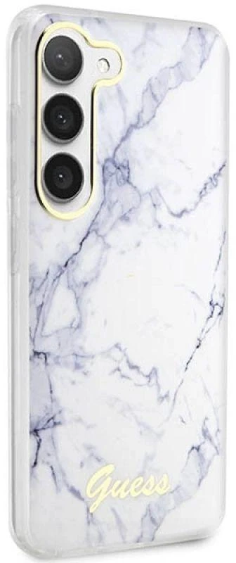 Guess GUHCS23SPCUMAH S23 S911 baltos spalvos kietas dėklas Marble