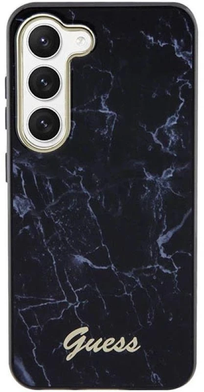 Guess GUHCS23SPCUMAK S23 S911 juodos spalvos kietas dėklas Marble